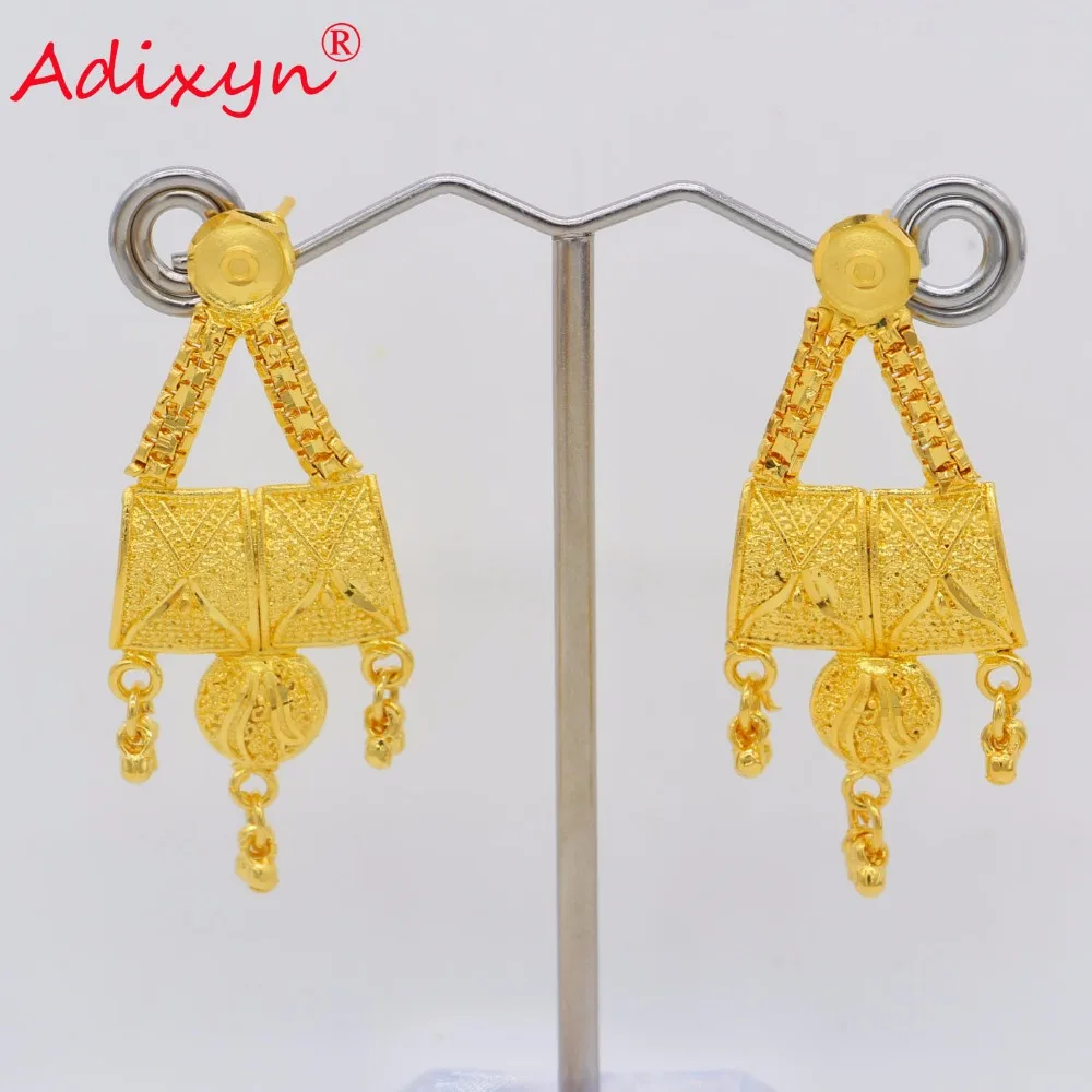Adixyn TWO DESIGH индийское ожерелье серьги комплект ювелирных изделий для женщин и
