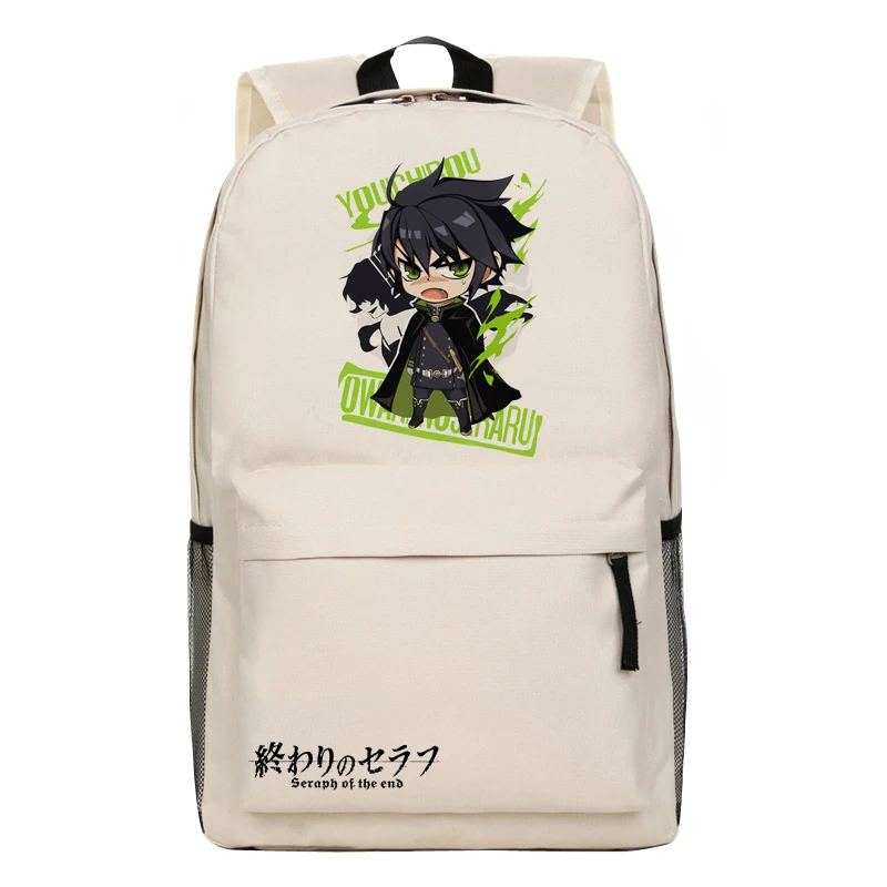 Harajuku аниме Серафим конца Yuichiro Hyakuya печати рюкзак Холст Школьные сумки рюкзаки для косплея для девочек-подростков