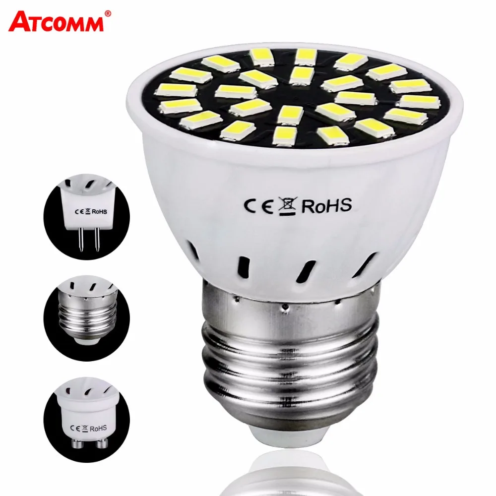 

GU10 LED bombilla Diode Bulbs E27 MR16 110V 220V 4W 6W 8W SMD 5733 Chip 18 24 32 LEDs Spotlight Lamp No Flicker Energy Saving