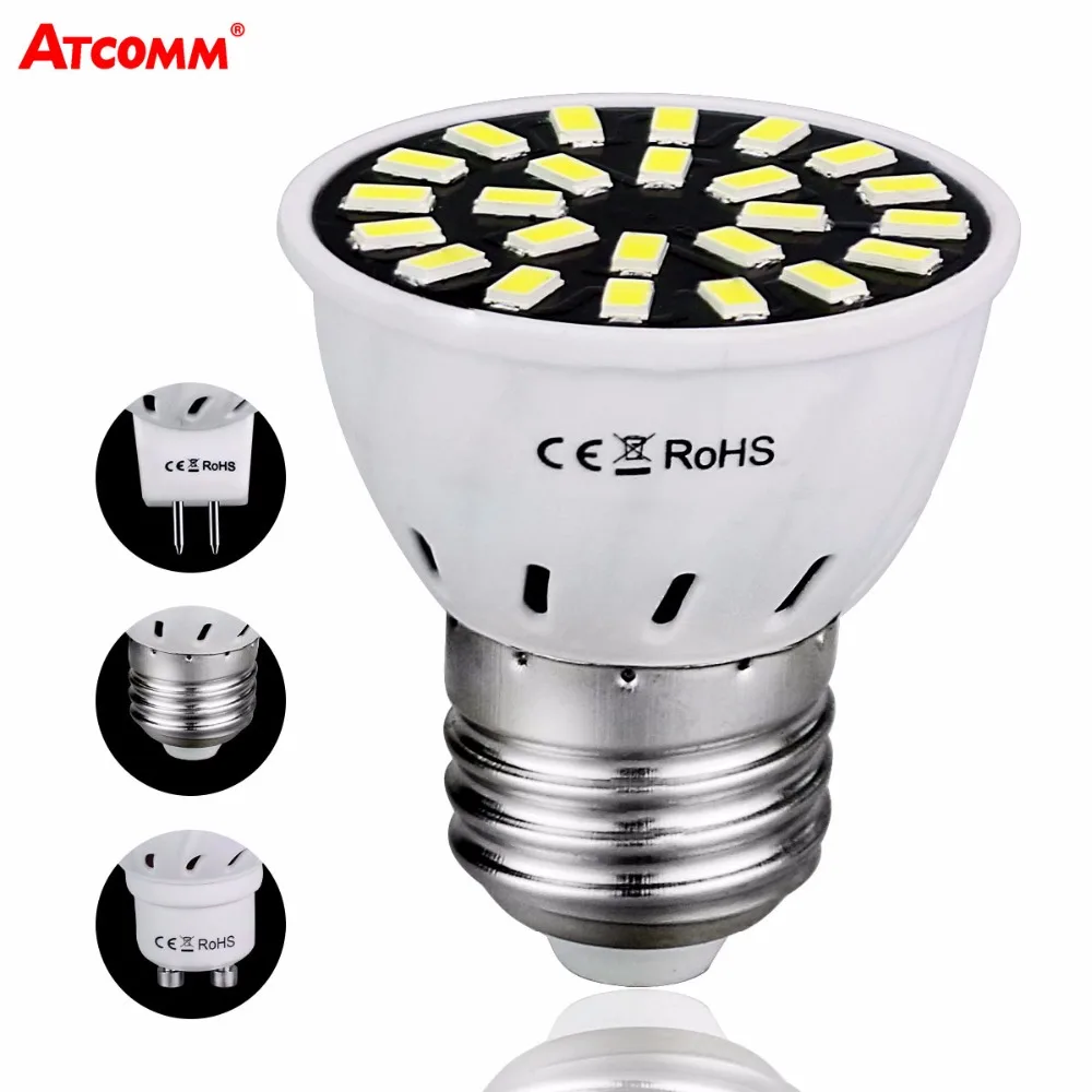 Светодиодный прожектор GU10 диодные лампы E27 MR16 110 в 220 4 вт 6 8 SMD 5733 чип 18 24 32