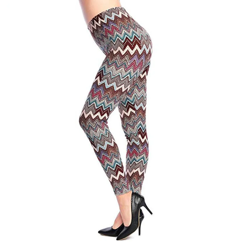 

VIIANLES 2020 NEW Women High Polyester Ankle-Length Floral Printed Elasticity Slim Push Up Leggins Fitness Pants Female Leggings