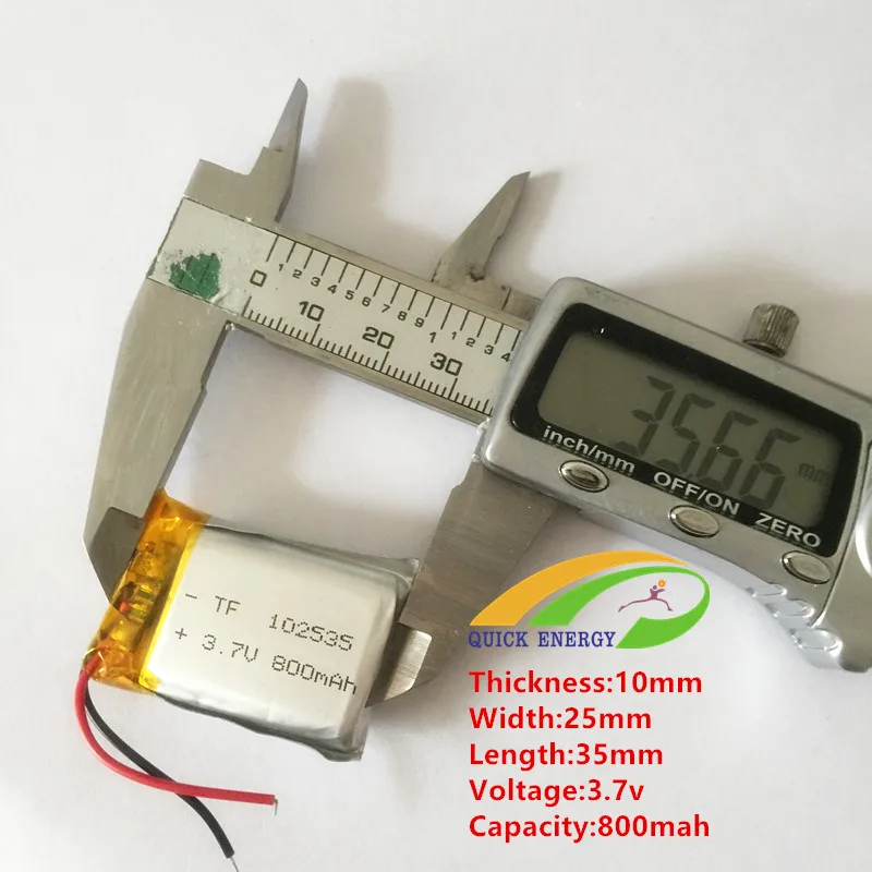 thium polymer battery 102535GPS Navigator MP3 / MP4 speaker Bluetooth cell tachograph | Электроника