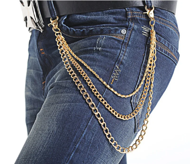 New Men Golden Waist Chain All-match 
