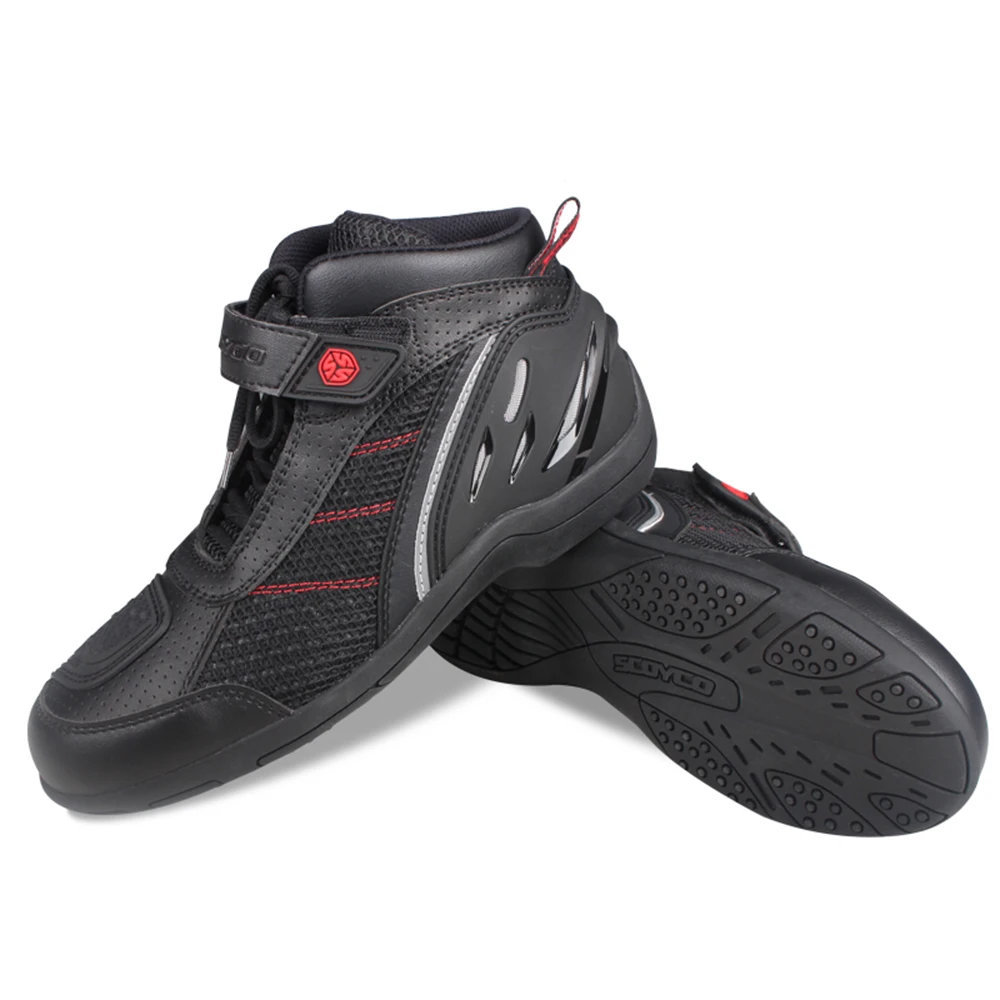 Motorcycle shoes Summer Men Boots Breathable Motocross Off-Road Racing Leather Moto Motorbike Riding Protective Gear Shoes | Автомобили и