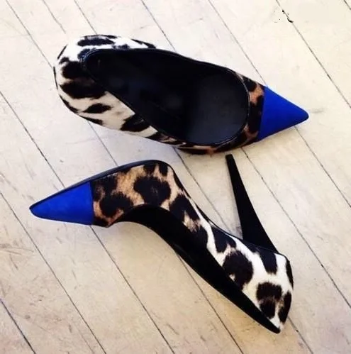 

Sexy Leopard Pumps Women Shoes Pointed Toe Dress Shoes Covered Heel Shoes Stiletto Heel Women Pumps Slip-on Party Dress Shoes