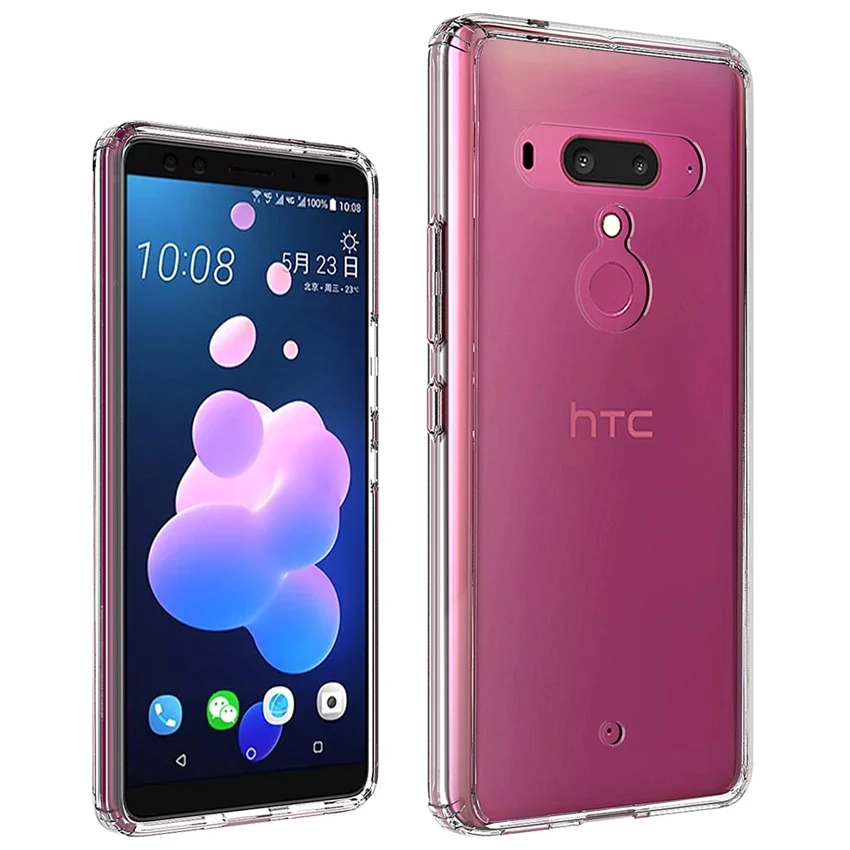 Прозрачный ТПУ/ПК чехол для HTC U12 + / Plus устойчивый к царапинам корпус