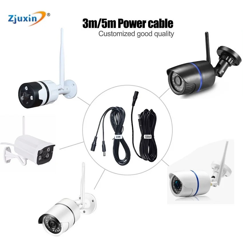 Удлинительный кабель Zjuxin 3 м/5 м/10 м для IP wifi Cam 10 футов 16 32 фута 12 В 2 в