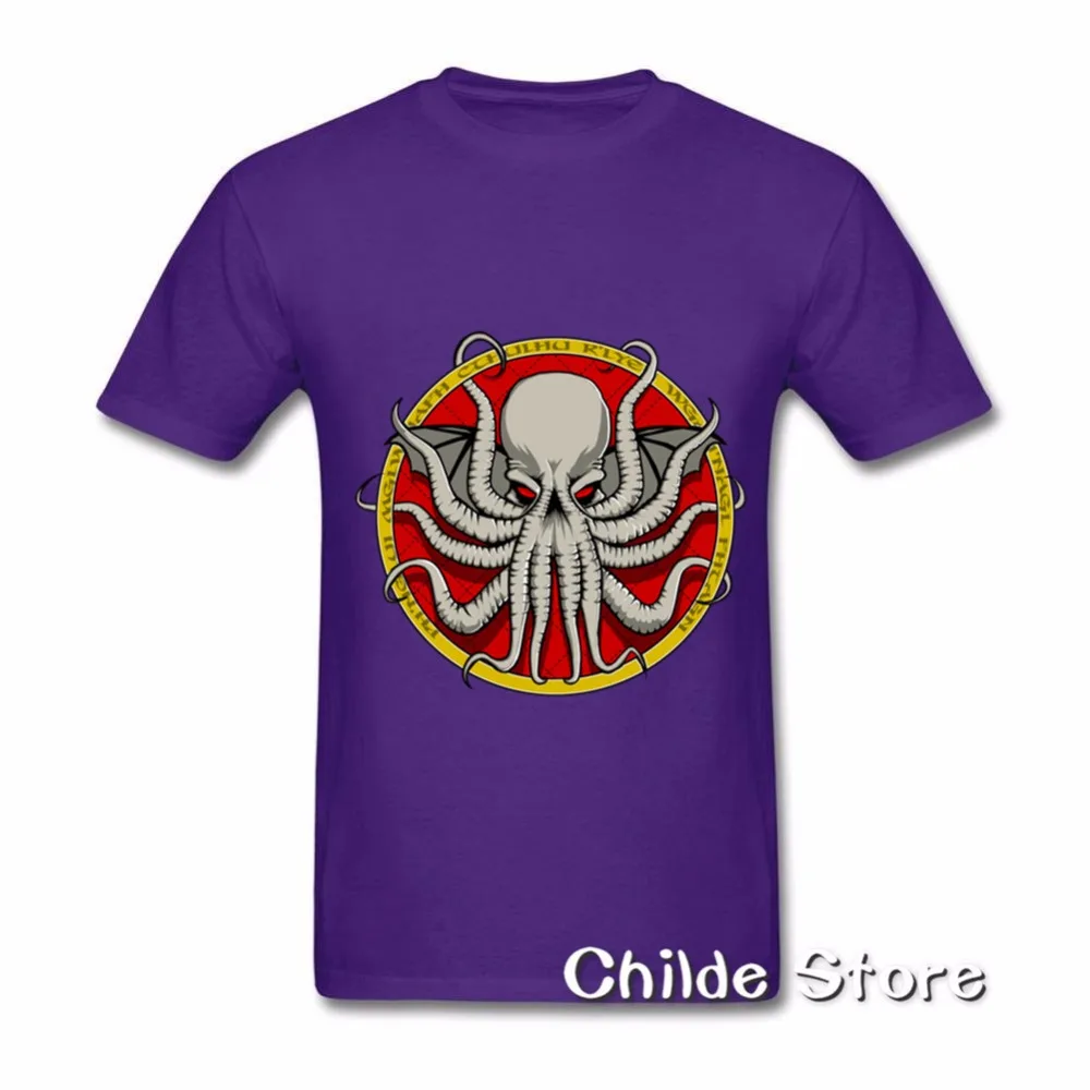 Новый фирменный дизайн креативная Мужская футболка Cthulhu Seal из мягкого хлопка с
