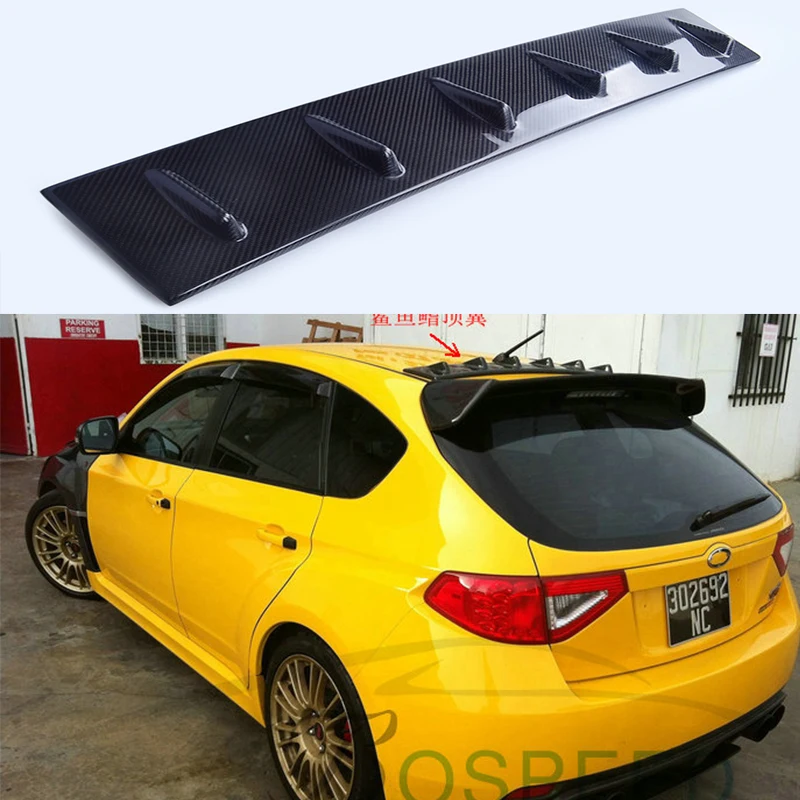 Отделение из углеродного волокна для хэтчбека Subaru Impreza 10 2008 2016|spoiler wing|rear roof spoilerroof
