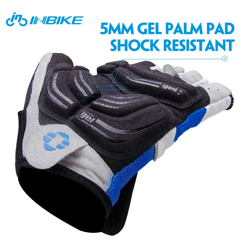 INBIKE Cycling Gloves 3D Gel Padded Tactival Summer Half Finger Felmale Fitness Moto Without Luvas Ciclismo | Спорт и развлечения