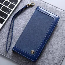 Для Funda Huawei Pro 20 чехол модный флип холст джинсовый кошелек для