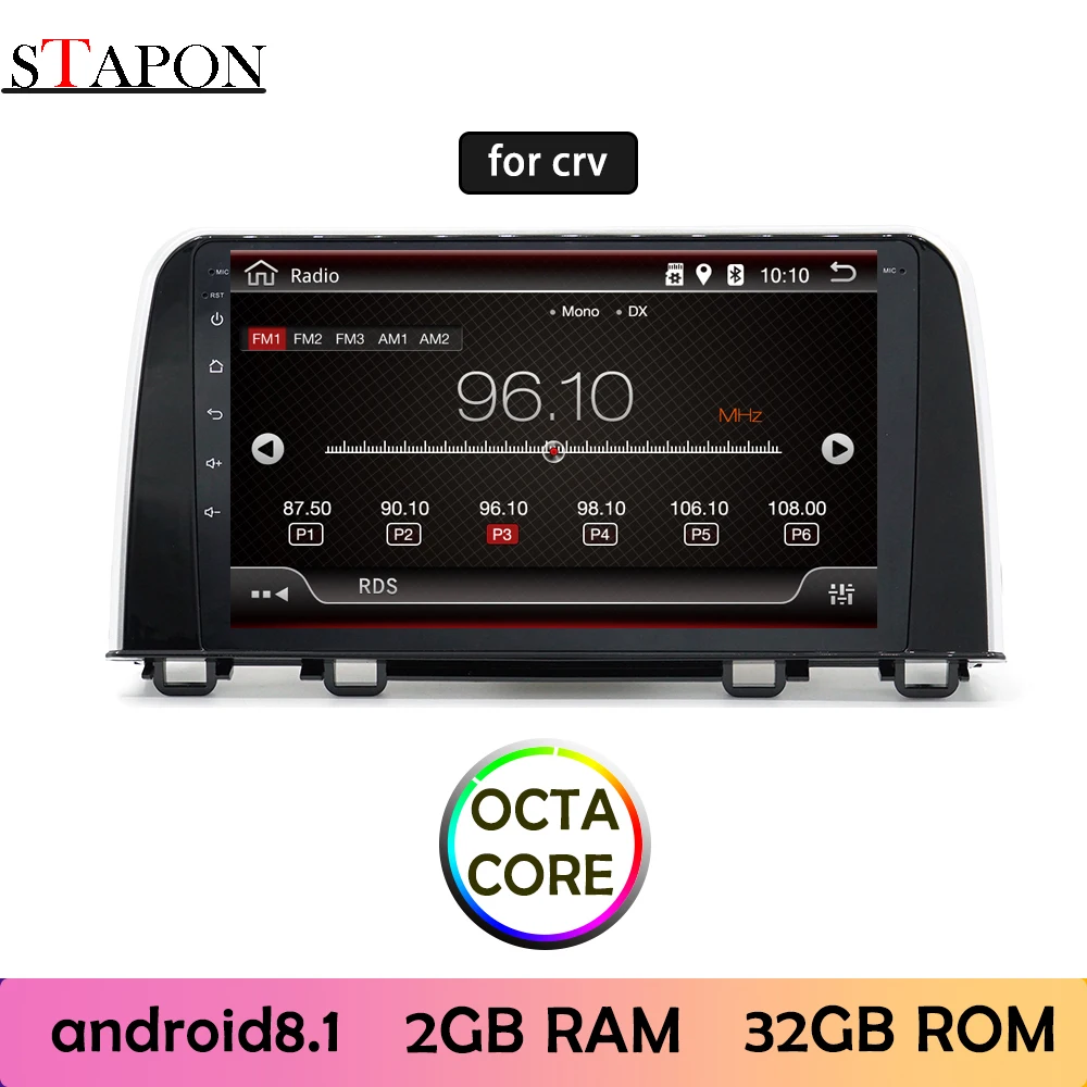 STAPON 9 дюймов для honda CRV 2017-18 Android8.1 2G RAM OCTA CORE автомобильный DVD MP5 мультимедийный плеер