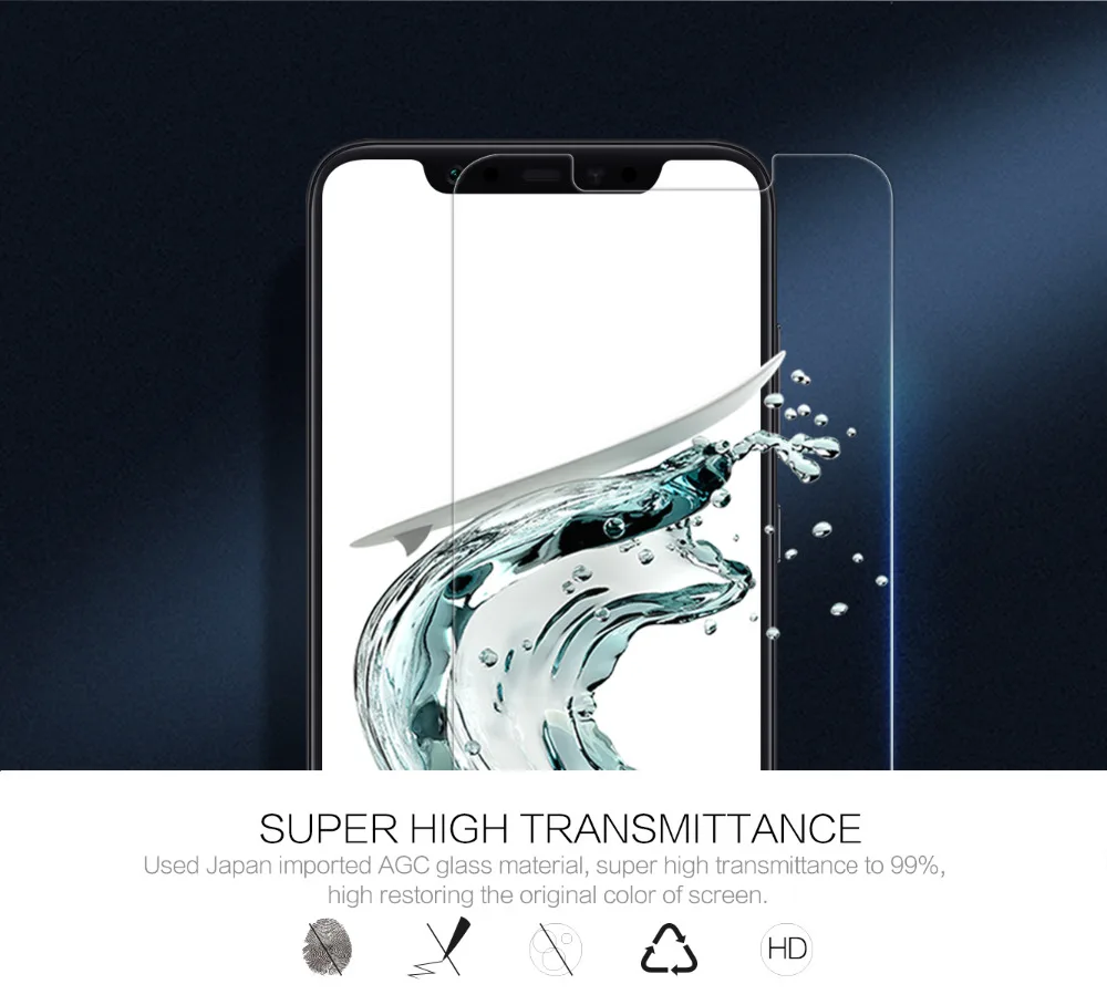 Пленка Nillkin из закаленного стекла для Xiaomi Mi 8 Amazing H + Pro Nano противовзрывная твердая