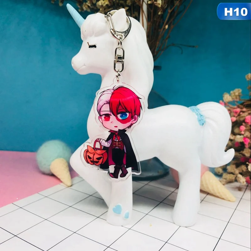 10 Модный милый мультяшный Аниме Academy My Hero Academi брелок акриловый двухсторонний брелок для ключей талисманы подарок - Цвет: 10