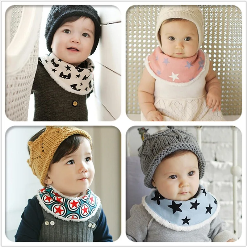 DreamShining/новые детские нагрудники зимний теплый шарф для новорожденных бандана