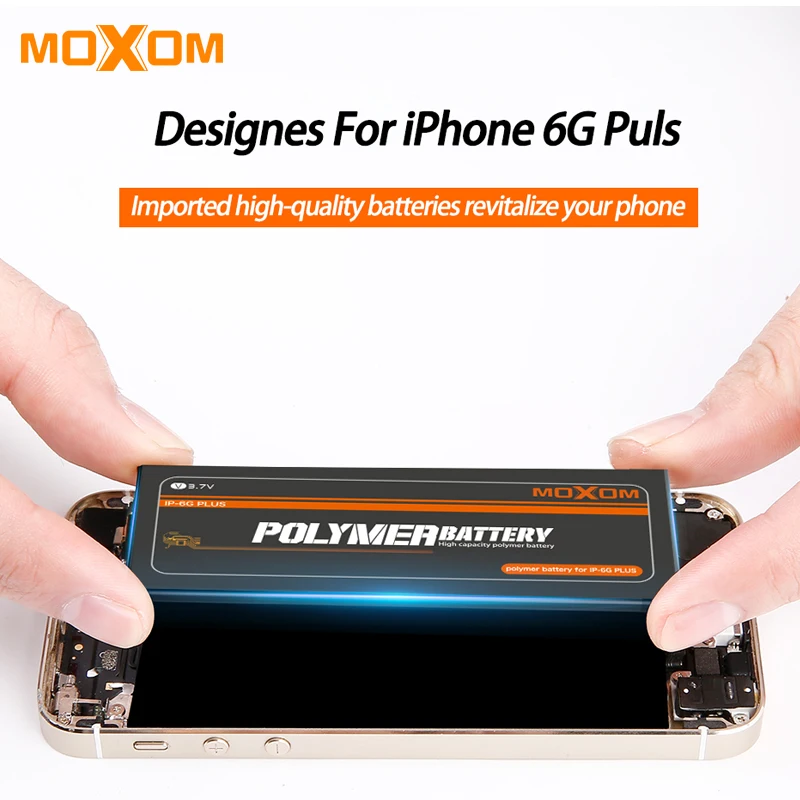 Battery For iPhone 6 Plus 2815mAh MOXOM Replacement Batterie High Capacity Internal Bateria 6plus Free Tools | Мобильные телефоны и
