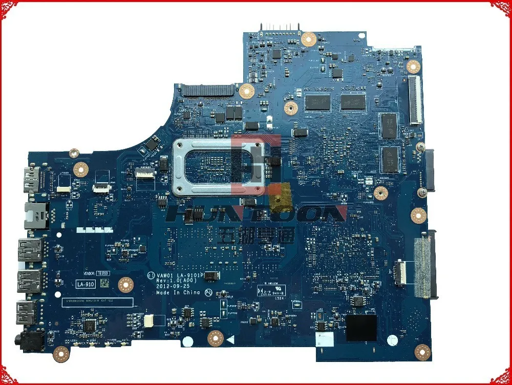 Высокое качество VAW01 LA-9101P для Dell Inspiron 3521 Материнская плата ноутбука CN-0P14T7 SR0XL I5-3337U