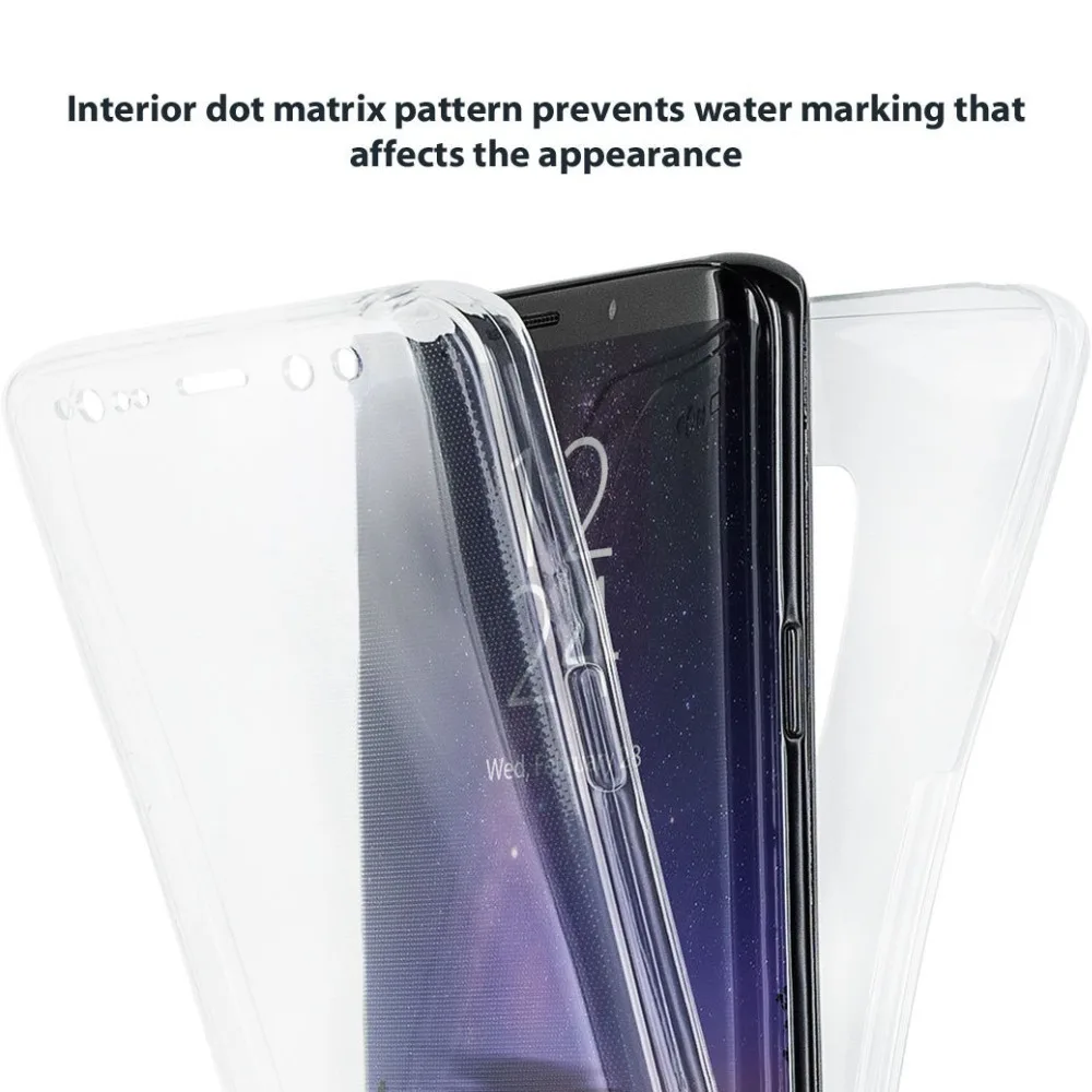 Ударопрочный силиконовый чехол на 360 градусов для Samsung Galaxy S8 S9 S7 Capa передняя и