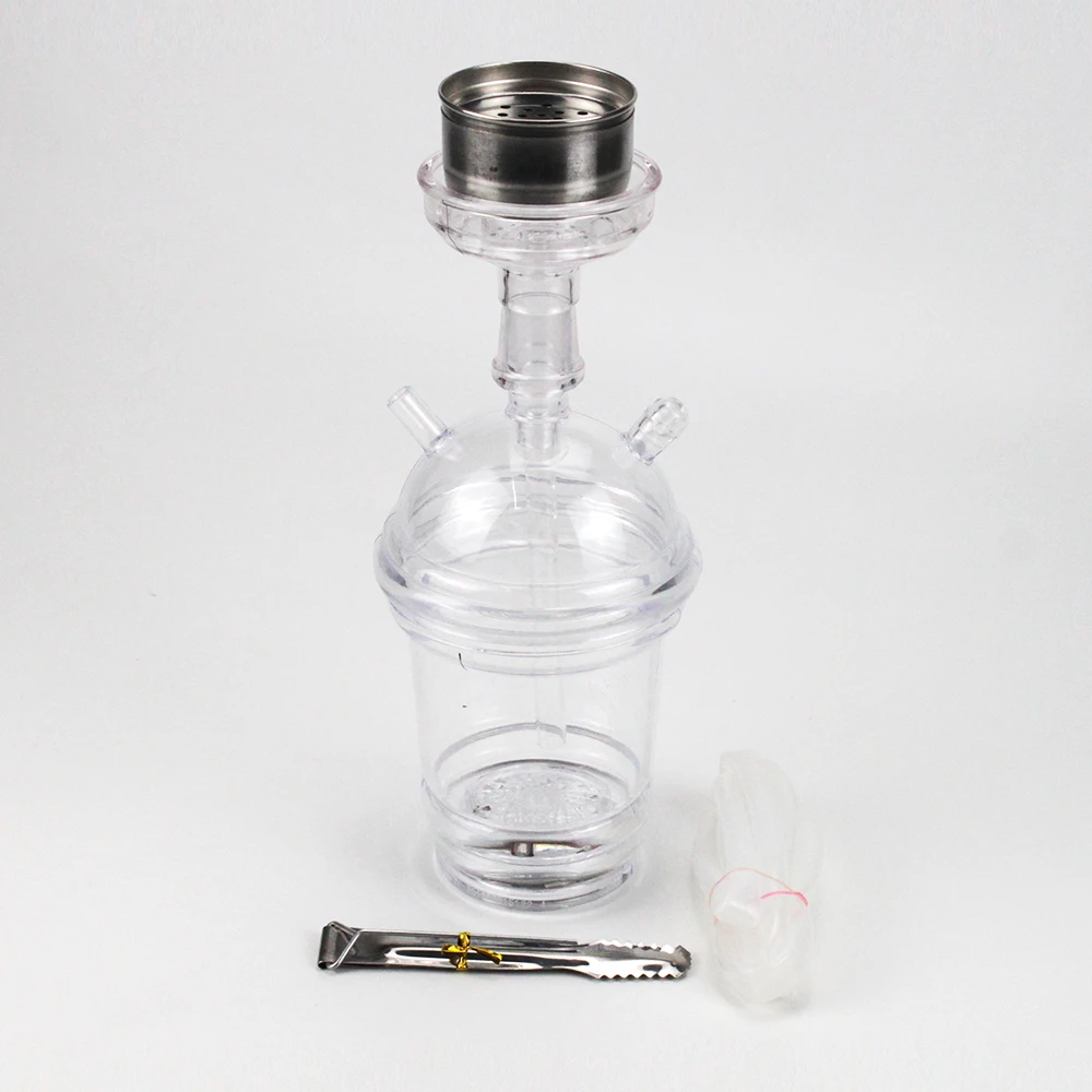 Путешествия кальяна с светодиодный светильник для металлическая чаша держатель