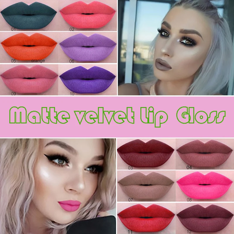 

8 Colors NEW Makeup Vampire Love Kiss Matte Lip Lipstick HANDAIYAN Lip Gloss Lipstick Box Velvet Cream Cosmetics