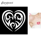 Трафарет для тату с сердцем и тотемом, 1 шт., маленький трафарет для хны, сделай сам, для женщин, для тела, Аэрограф, краска для татуировки, вечерние трафареты, G129