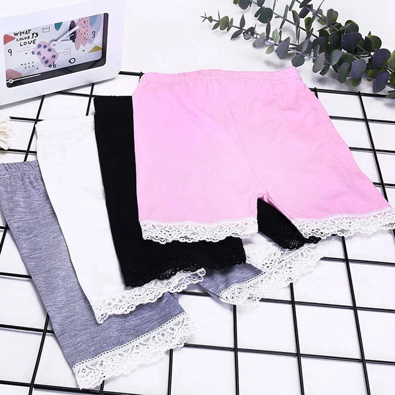 Летние детские леггинсы с тремя точками для девочек шорты из модала защитой от