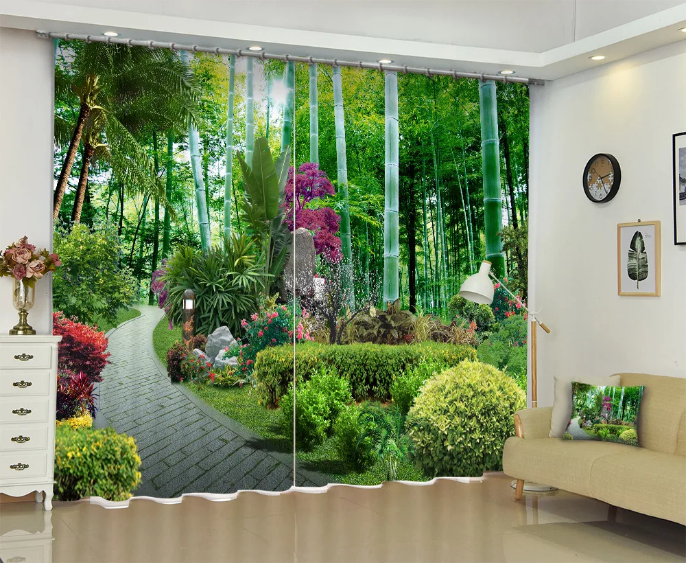 

The Landscape Of Park 3D Window Curtain For Home