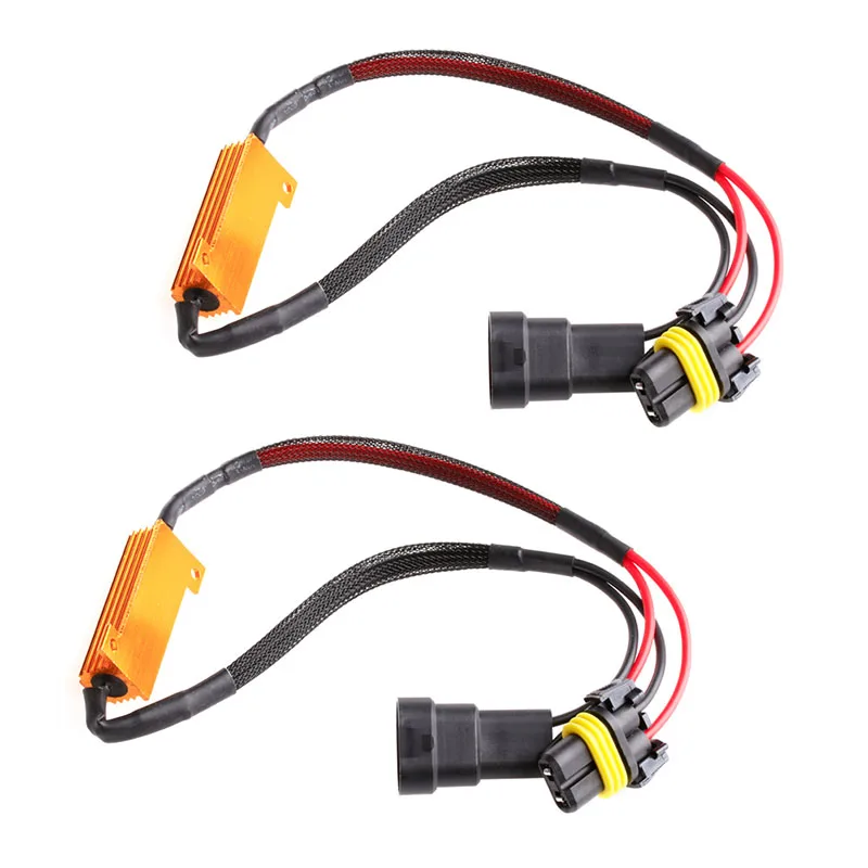 2 шт. 9005/9006 50 Вт LED CAN противотуманные нагрузочные резисторы без ошибок декодер