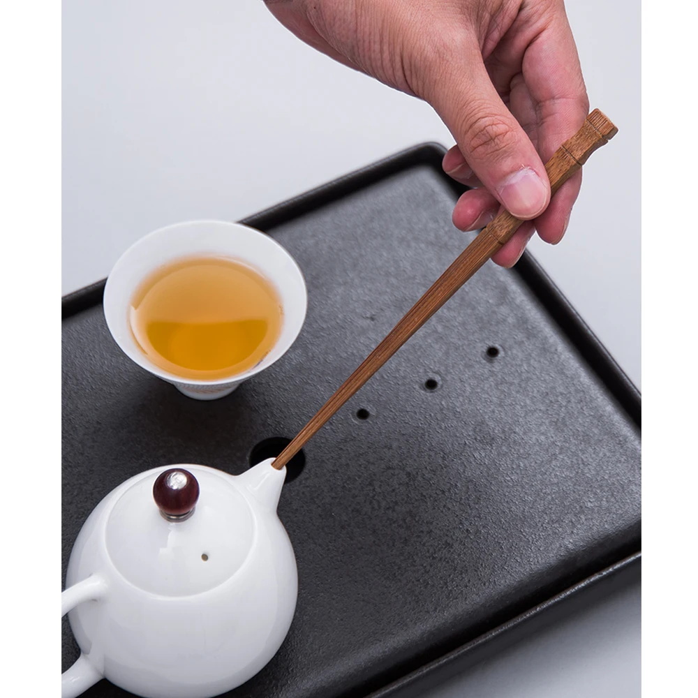 LIESBO 4Pcs Bamboo Teaware Tea Clips Wood Toast Tong Wooden Toaster Bagel Bacon Squeezer Sugar Ice Tongs | Дом и сад