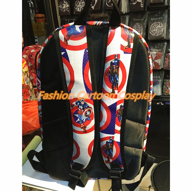 Высокое качество Marvel Капитан Америка Рюкзак Mochila супергерой ноутбук компьютер
