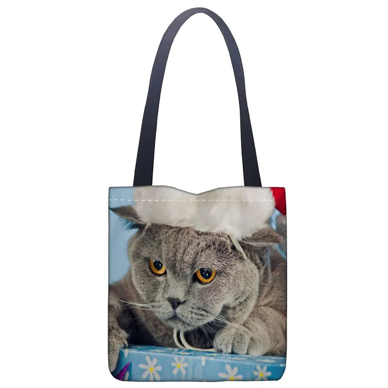 

New Arrival Bag 2019 Cat Animal Handbag Fashion Printing Soft Open Pocket Casual Tote Double shoulder Strap For Women Student