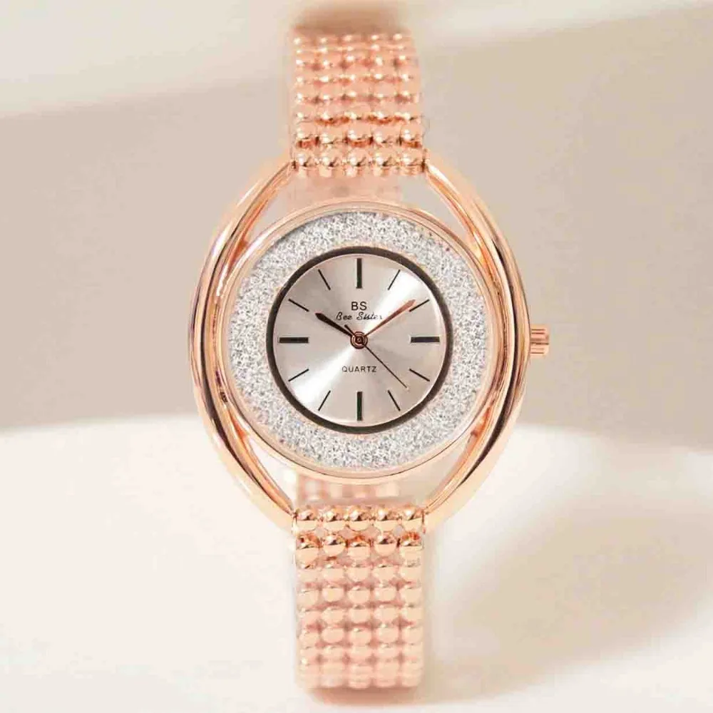 Часы наручные BS женские со стразами брендовые модные повседневные люксовые