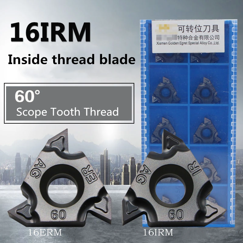

YZ66 10Pcs 60°Scope Tooth Type Internal Thread Blade 16IRM AG60 GM3225
