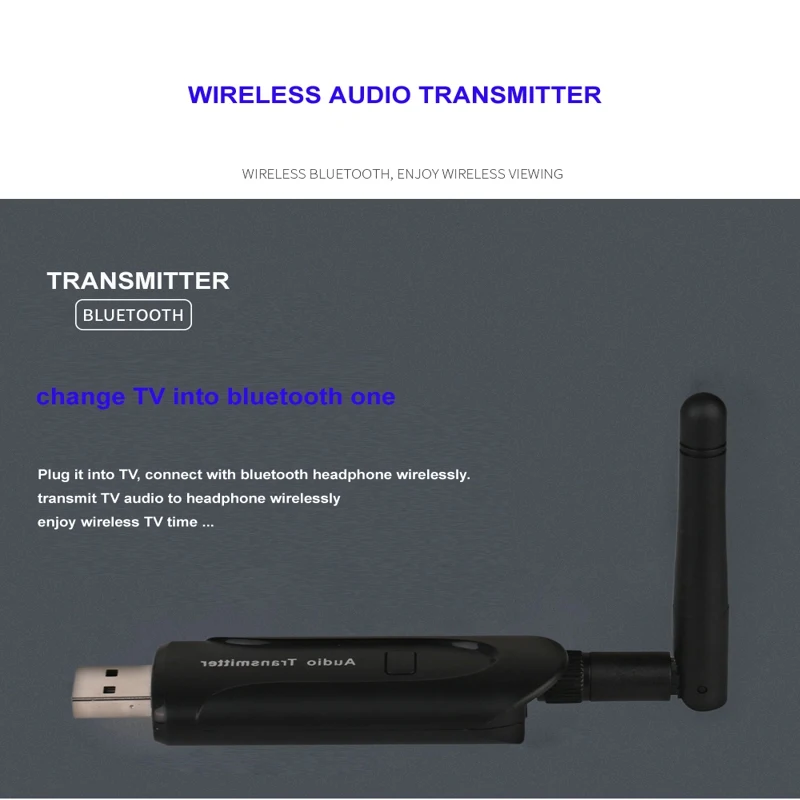 Беспроводной Bluetooth музыкальный аудиопередатчик B5 стерео 4 0 передатчик с антенной