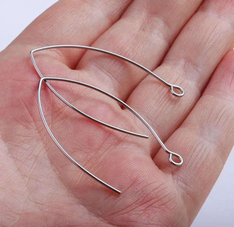 20pcs 30mm 40mm Stainless Steel Earring Hoops Lever Back Hoop Earrings Metal Dangle Making Ear Wires for DIY Jewelry | Украшения и
