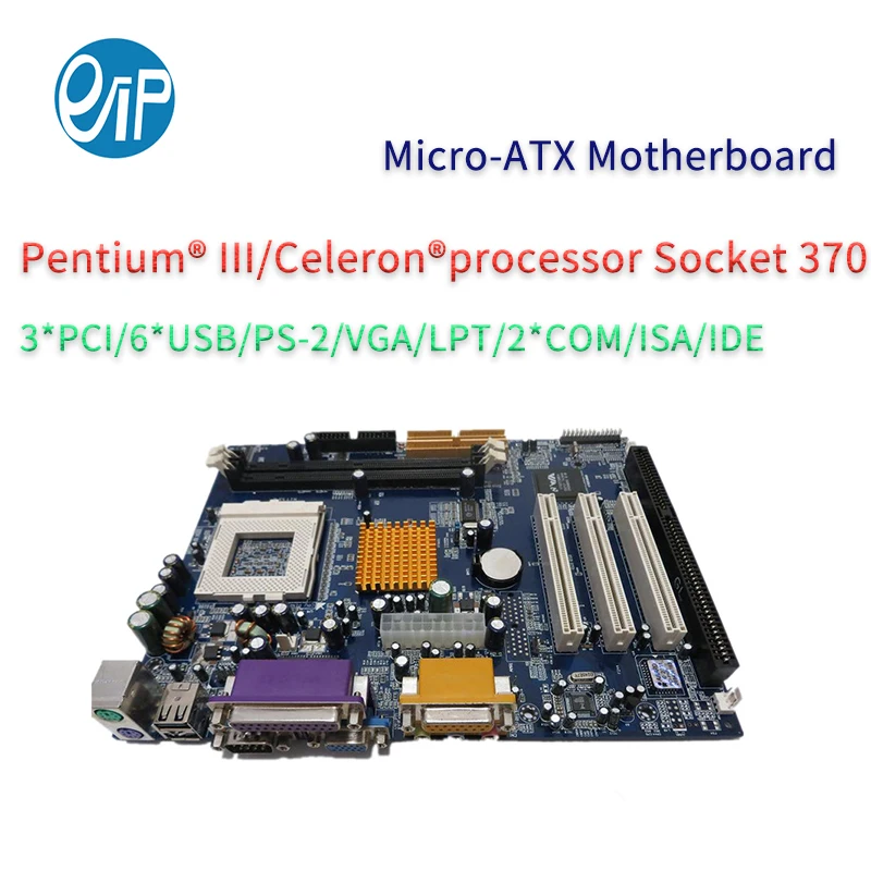 

Розетка 370 CPU Промышленная материнская плата с 3 * PCI ISA AMR