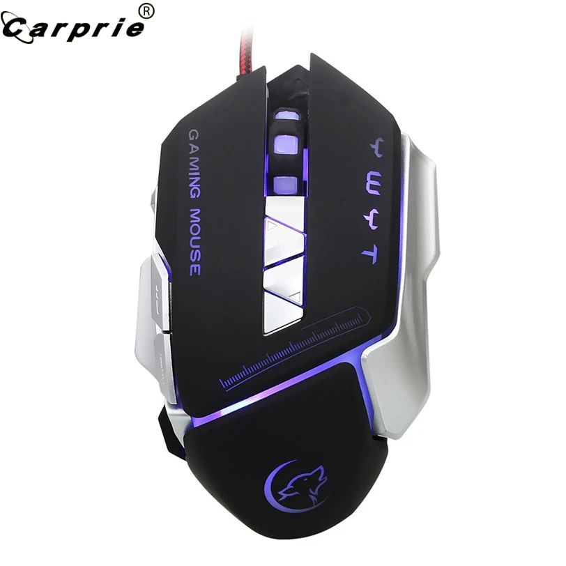 CARPRIE 4800DPI Оптическая Проводная игровая мышь 4 цвета фоновое освещение мыши Coumper