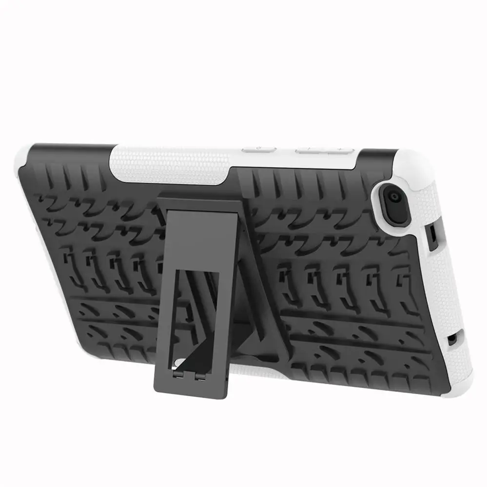 Гибридный армированный силиконовый чехол XSKEMP с подставкой для планшета Lenovo Tab E7