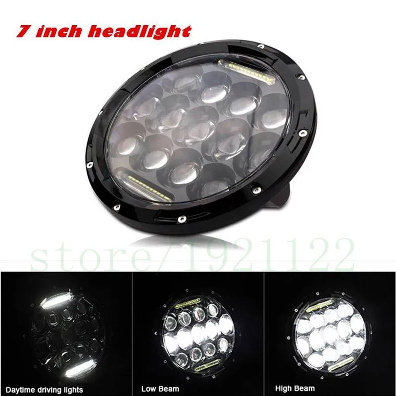 Фара Налобная светодиодная 7 дюймов 2 шт. для Wrangler JK Harley|hi low|low beamh4 headlamp |