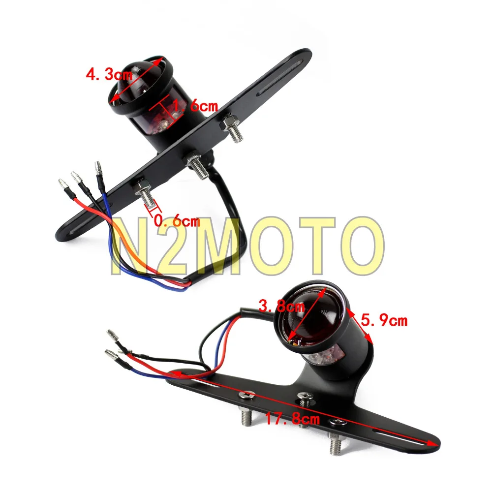 Мотоцикл 12В светодиодный задний фонарь стоп сигнал номерной знак лампа