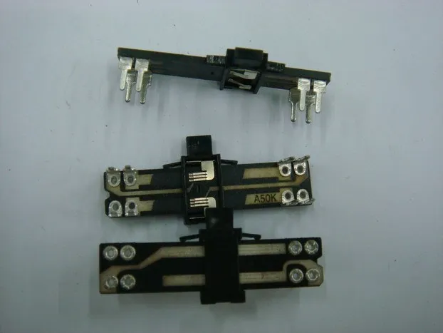Оригинальный новый 100% 4 см двойной прямой потенциометра слайд A50K с краном