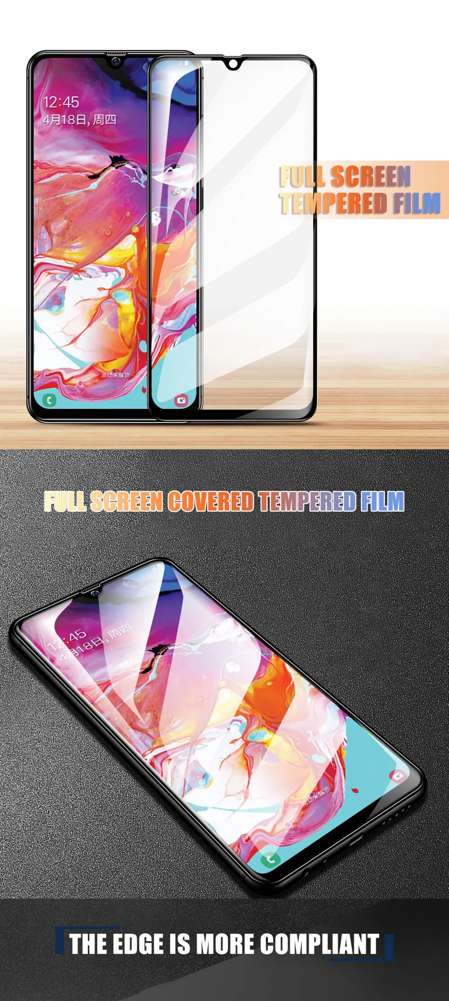 2-в-1 защитная пленка из закаленного стекла для samsung galaxy A20 A30 A40 A50 A70 Камера защитное устройство для объектива на M20 M30 A7 A8 A9 защитная пленка объектива защитное стекло