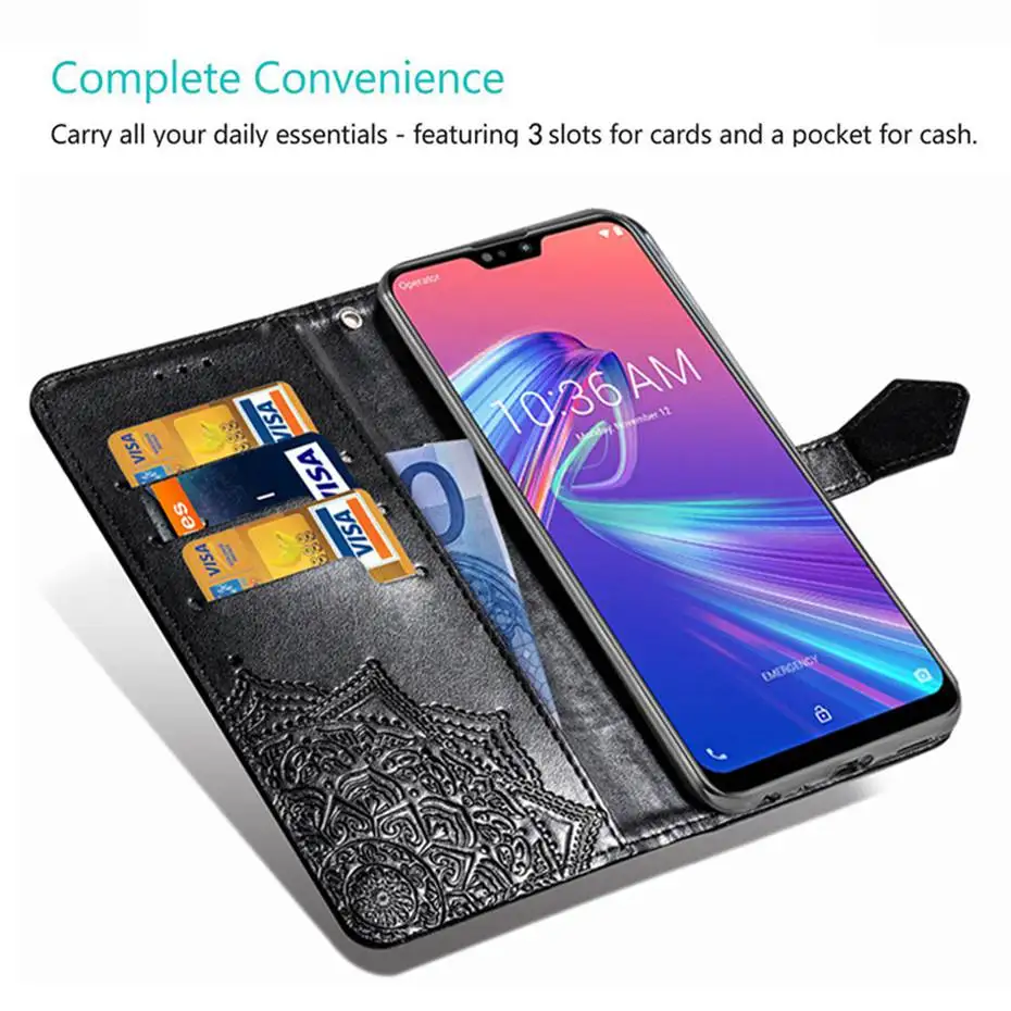 Для Asus Zenfone Max M2 ZB633KL Чехол Флип 6,3 Роскошный кошелек из искусственной кожи чехол для телефона для ASUS ZB633KL ZB 633KL чехол