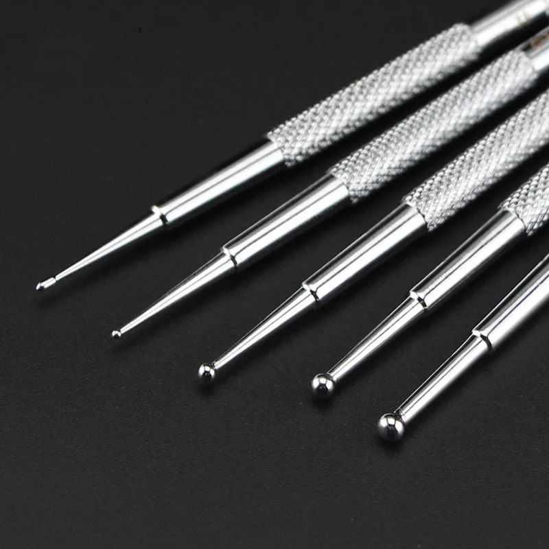 

5pcs/lot Indentation Pen Derivative Paper Round-end Pen Drawing Pen Soft Pottery Stainless Steel Clay Tool