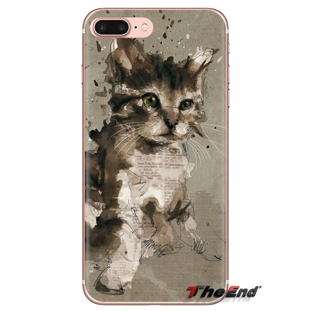 Drawing Cat Soft Transparent Shell Covers For Samsung Galaxy A3 A5 A7 A9 A8 Star A6 Plus 2018 2015 2016 2017 |