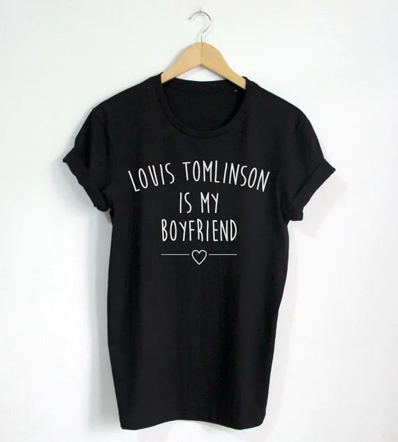 Футболка Луи Tomlinson is my boyfriend футболка с цитатой модная унисекс блоггером большого
