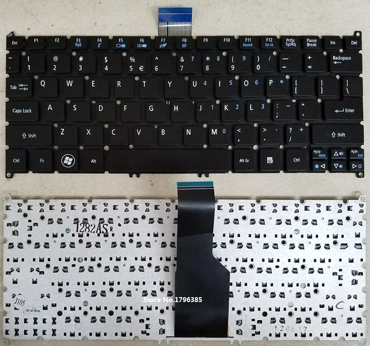 Новая клавиатура SSEA для ноутбука ACER Aspire One S3 391 371 725 756 S5 951 черная без рамки|keyboard for