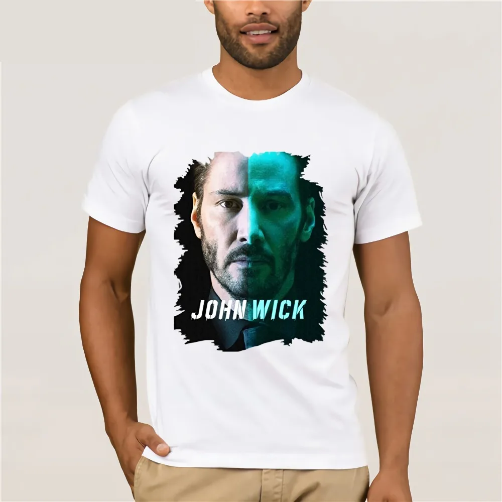Herrys Мужская футболка John Wick Keanu Reeves серая летняя крутая с коротким рукавом модная