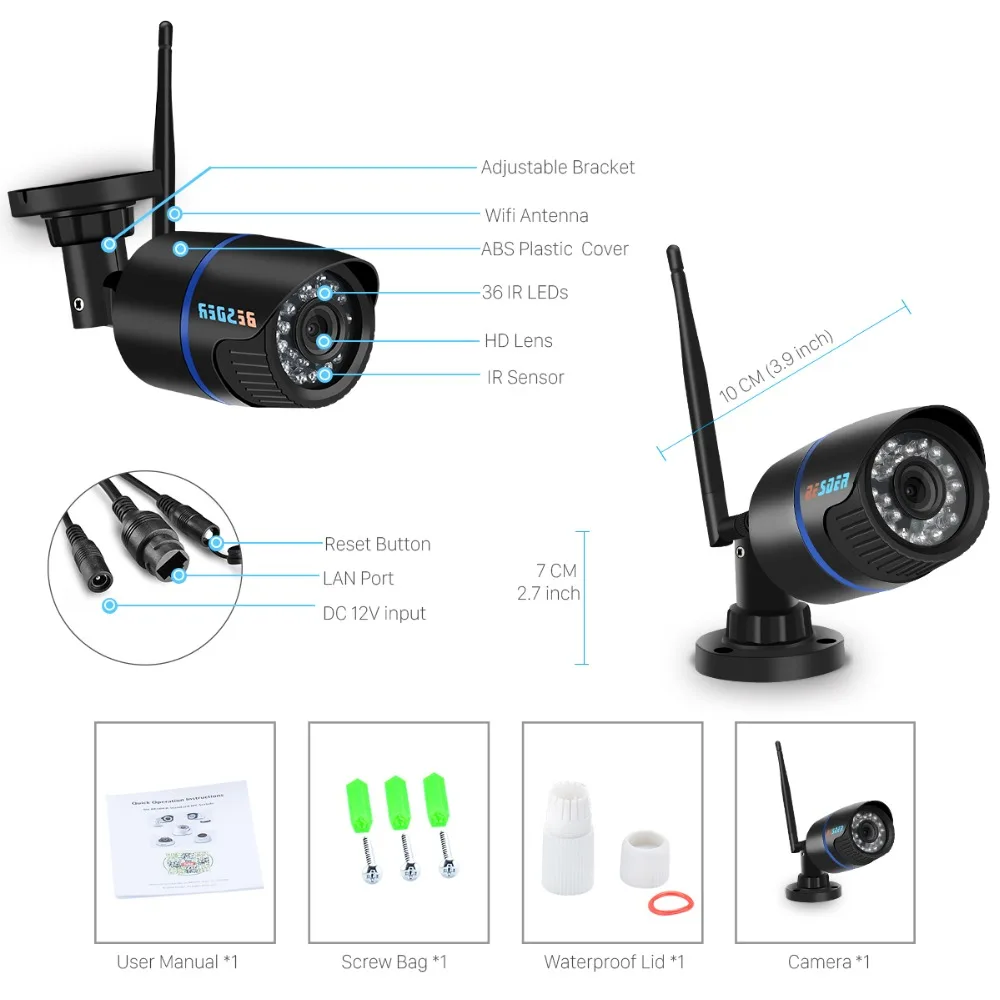 IP камера BESDER Беспроводная с микрофоном 1080P 720P ИК Wi Fi|Камеры видеонаблюдения| |
