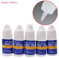 5x3g fast manicure nail glue for stickers glitter acrylic rhinestones decoration nail art uv gel nails false tips adhesive tool